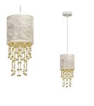 Pendant lamps - Milagro ALMERIA WHITE/GOLD 1xE27 pendant lamp MLP6444 - product 1