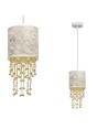 Milagro ALMERIA WHITE/GOLD 1xE27 pendant lamp MLP6444