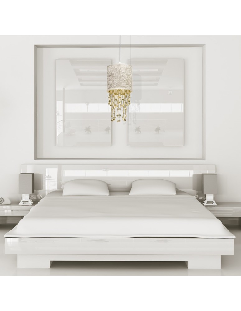 Pendant lamps - Milagro ALMERIA WHITE/GOLD 1xE27 pendant lamp MLP6444 - product kolory-swiatla.pl 5