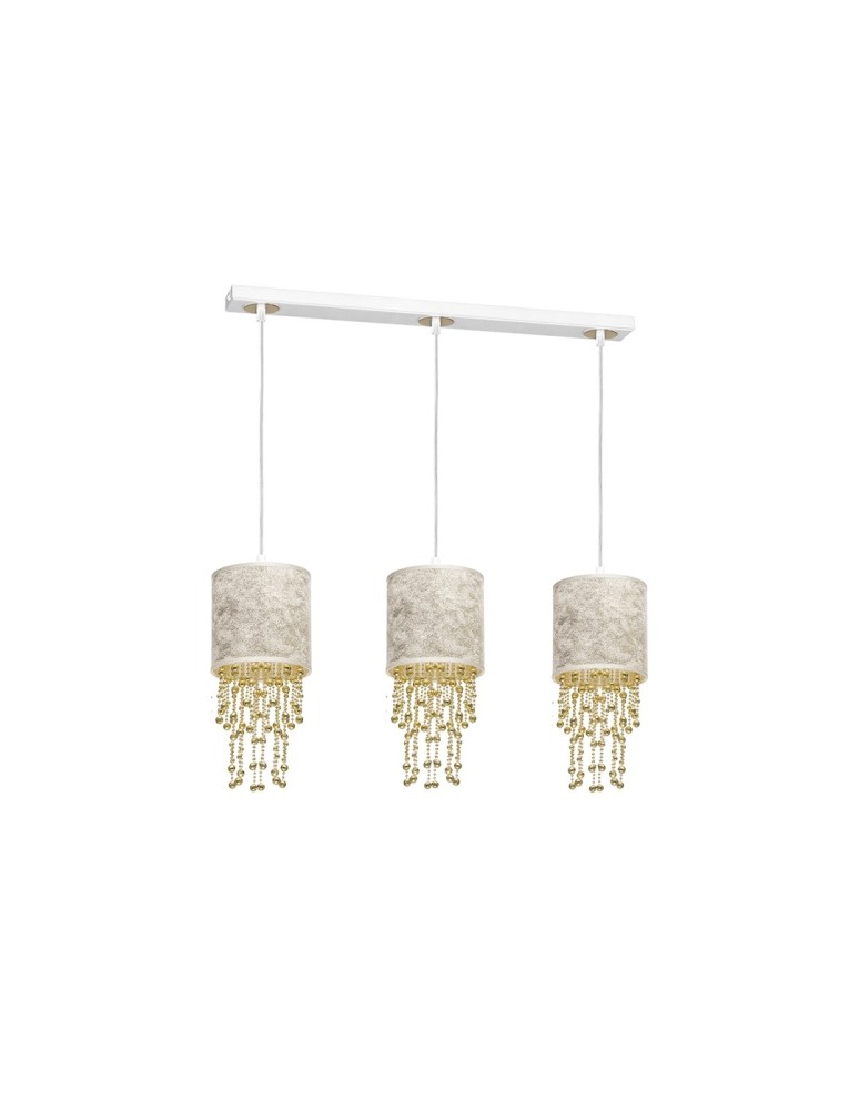 Pendant lamps - Milagro ALMERIA WHITE/GOLD 3xE27 pendant lamp MLP6445 - product kolory-swiatla.pl 2
