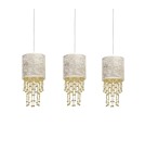 Pendant lamps - Milagro ALMERIA WHITE/GOLD 3xE27 pendant lamp MLP6445 - product 3