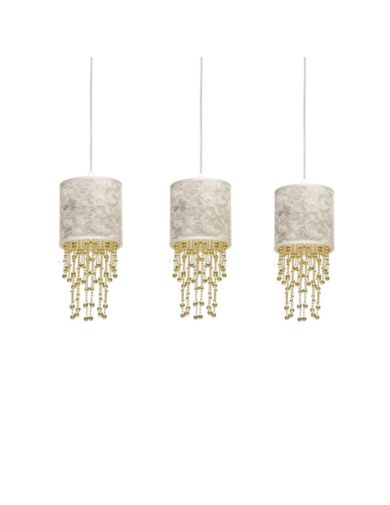 Pendant lamps - Milagro ALMERIA WHITE/GOLD 3xE27 pendant lamp MLP6445 - product kolory-swiatla.pl 3