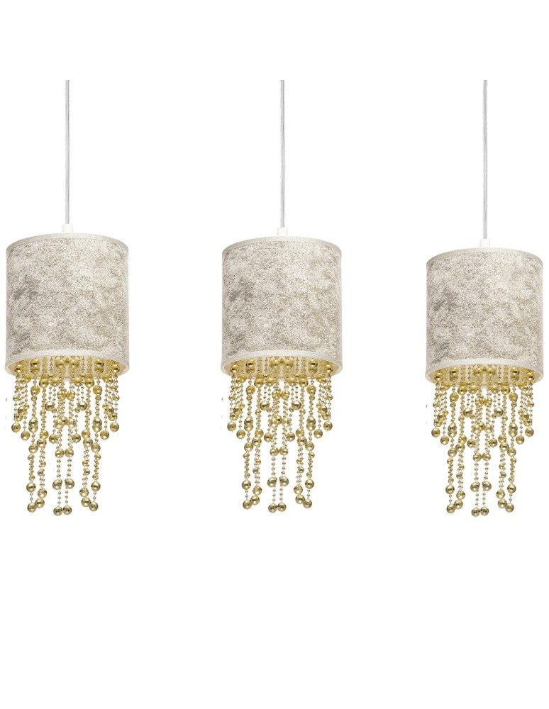 Pendant lamps - Milagro ALMERIA WHITE/GOLD 3xE27 pendant lamp MLP6445 - product kolory-swiatla.pl 4