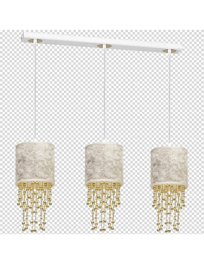 Pendant lamps - Milagro ALMERIA WHITE/GOLD 3xE27 pendant lamp MLP6445 - product kolory-swiatla.pl 8