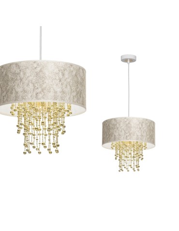 Milagro Lampa wisząca ALMERIA WHITE/GOLD 1xE27 MLP6446