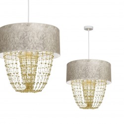 Milagro Lampa wisząca ALMERIA WHITE/GOLD 1xE27 MLP6447