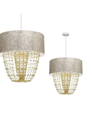 Milagro ALMERIA WHITE/GOLD 1xE27 pendant lamp MLP6447