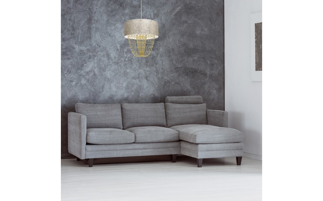 Milagro Lampa wisząca ALMERIA WHITE/GOLD 1xE27 MLP6447
