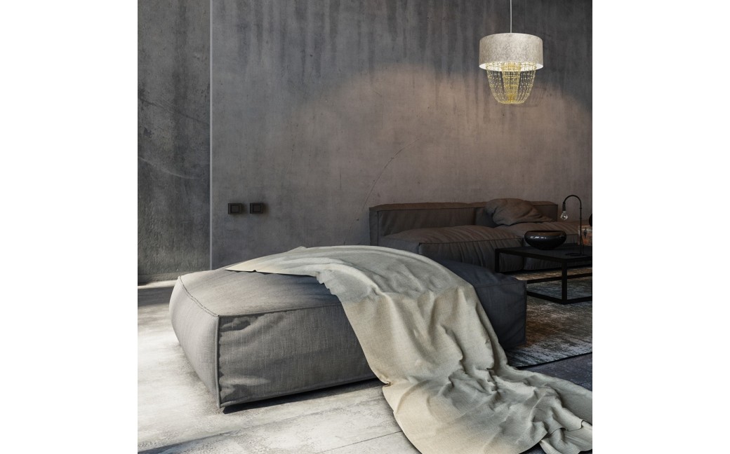 Milagro Lampa wisząca ALMERIA WHITE/GOLD 1xE27 MLP6447