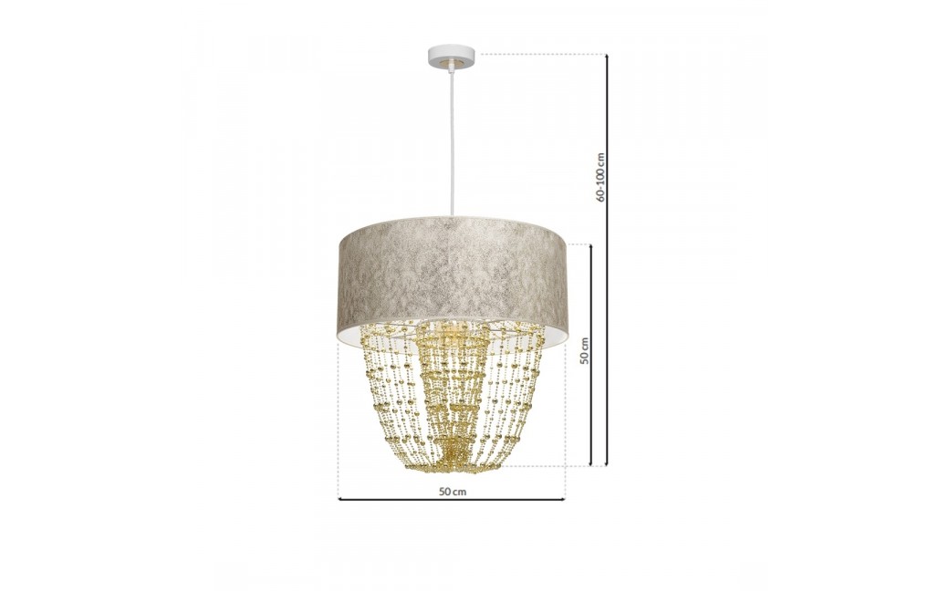Milagro Lampa wisząca ALMERIA WHITE/GOLD 1xE27 MLP6447