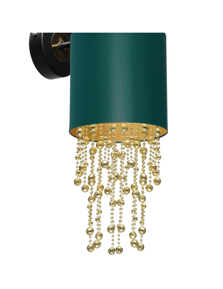 Glamour wall lamps - Milagro Wall lamp ALMERIA GREEN/GOLD 1xE27 MLP6448 - product kolory-swiatla.pl 4
