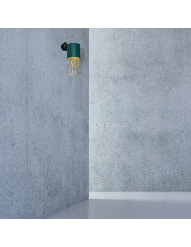 Glamour wall lamps - Milagro Wall lamp ALMERIA GREEN/GOLD 1xE27 MLP6448 - product kolory-swiatla.pl 5