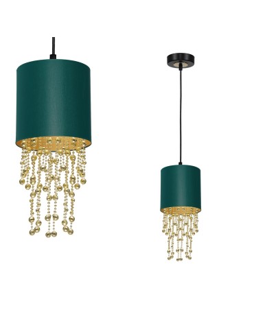 Milagro ALMERIA GREEN/GOLD 1xE27 pendant lamp MLP6449