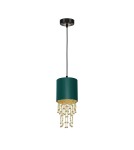 Glamour pendant lamps - Milagro ALMERIA GREEN/GOLD 1xE27 pendant lamp MLP6449 - product 2