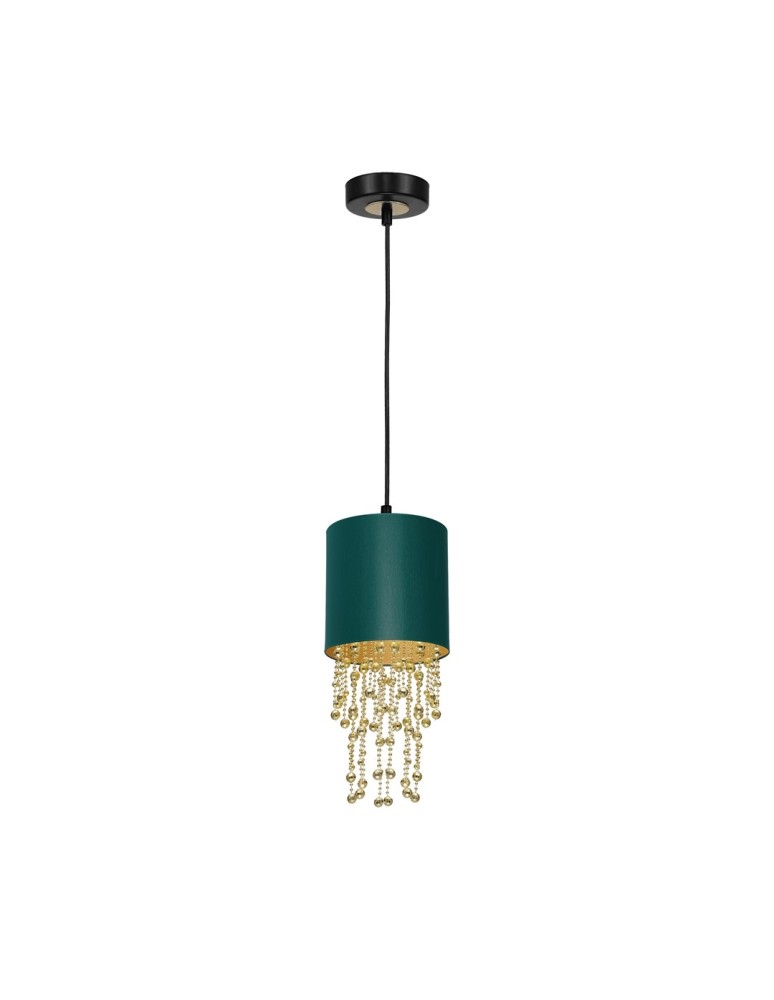 Glamour pendant lamps - Milagro ALMERIA GREEN/GOLD 1xE27 pendant lamp MLP6449 - product kolory-swiatla.pl 2