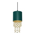 Glamour pendant lamps - Milagro ALMERIA GREEN/GOLD 1xE27 pendant lamp MLP6449 - product 3