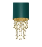 Glamour pendant lamps - Milagro ALMERIA GREEN/GOLD 1xE27 pendant lamp MLP6449 - product 4