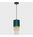 Glamour pendant lamps - Milagro ALMERIA GREEN/GOLD 1xE27 pendant lamp MLP6449 - product 8