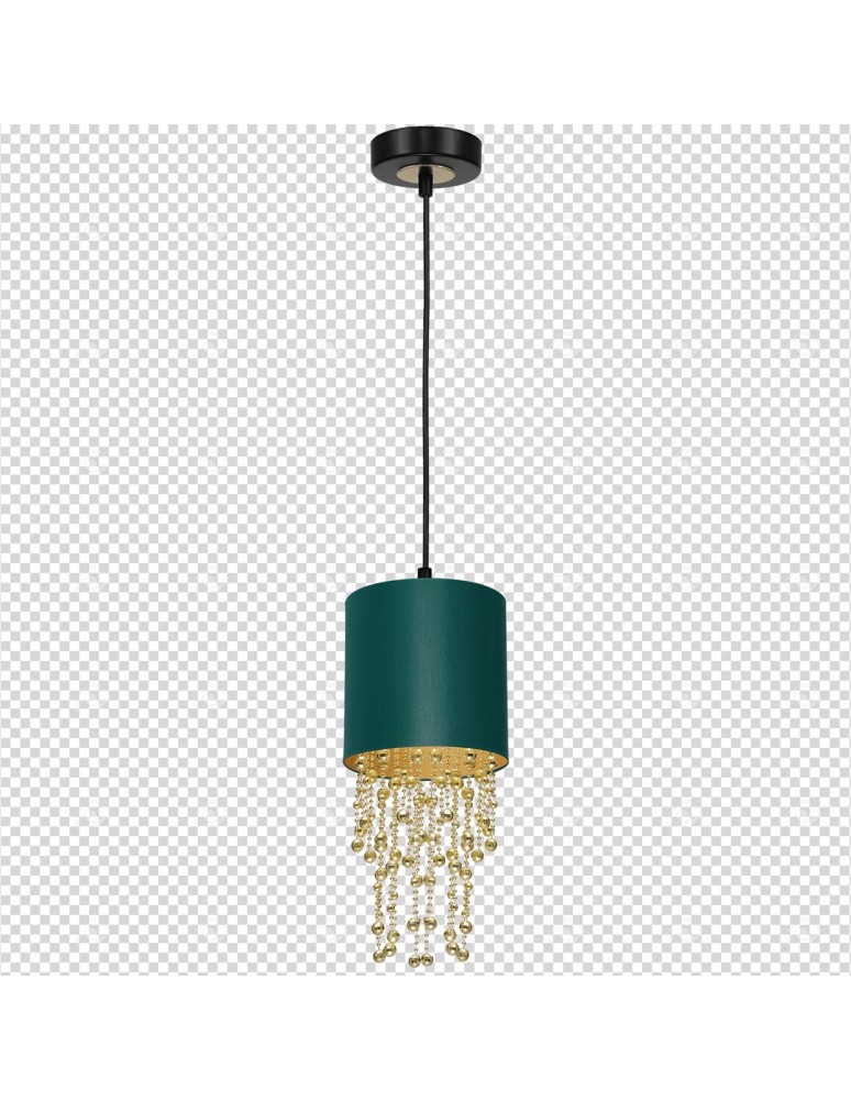 Glamour pendant lamps - Milagro ALMERIA GREEN/GOLD 1xE27 pendant lamp MLP6449 - product kolory-swiatla.pl 8