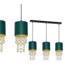 Glamour pendant lamps - Milagro ALMERIA GREEN/GOLD pendant lamp 3xE27 MLP64500 - product 1