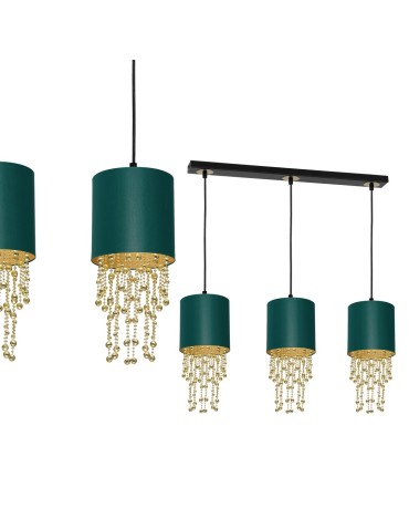 Milagro ALMERIA GREEN/GOLD pendant lamp 3xE27 MLP64500