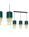Milagro Lampa wisząca ALMERIA GREEN/GOLD 3xE27 MLP64500