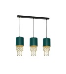 Glamour pendant lamps - Milagro ALMERIA GREEN/GOLD pendant lamp 3xE27 MLP64500 - product 2