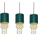 Glamour pendant lamps - Milagro ALMERIA GREEN/GOLD pendant lamp 3xE27 MLP64500 - product 4