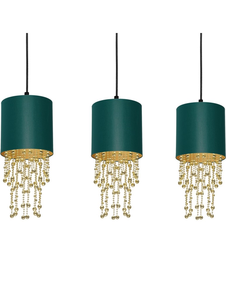 Glamour pendant lamps - Milagro ALMERIA GREEN/GOLD pendant lamp 3xE27 MLP64500 - product kolory-swiatla.pl 4