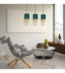 Glamour pendant lamps - Milagro ALMERIA GREEN/GOLD pendant lamp 3xE27 MLP64500 - product 5