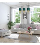 Glamour pendant lamps - Milagro ALMERIA GREEN/GOLD pendant lamp 3xE27 MLP64500 - product 6