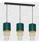 Glamour pendant lamps - Milagro ALMERIA GREEN/GOLD pendant lamp 3xE27 MLP64500 - product 8