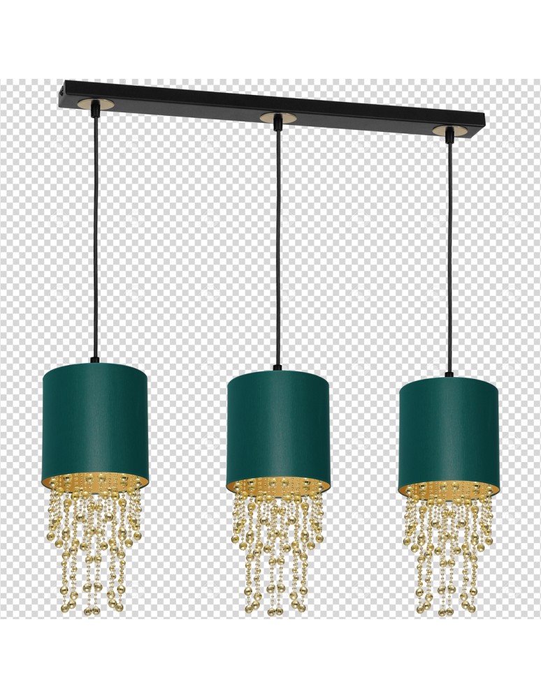 Glamour pendant lamps - Milagro ALMERIA GREEN/GOLD pendant lamp 3xE27 MLP64500 - product kolory-swiatla.pl 8