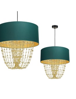 Milagro Lampa wisząca ALMERIA GREEN/GOLD 1xE27 MLP6452