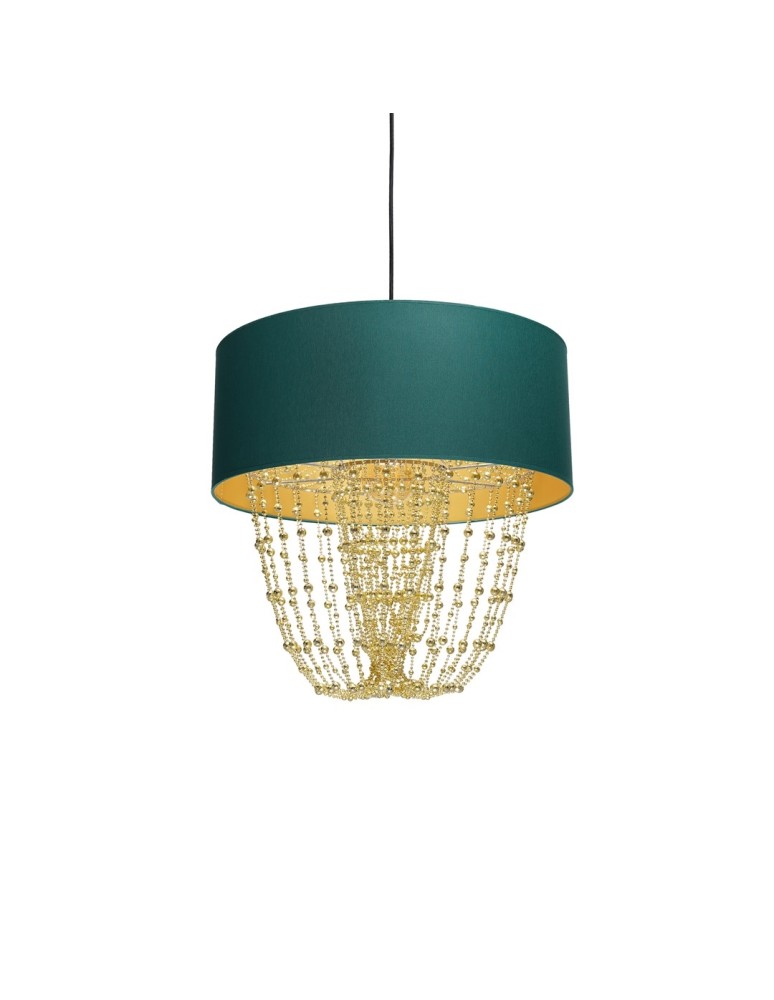 Glamour pendant lamps - Milagro ALMERIA GREEN/GOLD 1xE27 pendant lamp MLP6452 - product kolory-swiatla.pl 3
