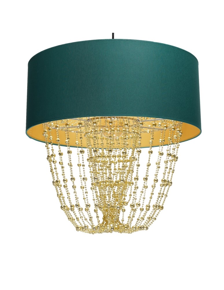 Glamour pendant lamps - Milagro ALMERIA GREEN/GOLD 1xE27 pendant lamp MLP6452 - product kolory-swiatla.pl 4