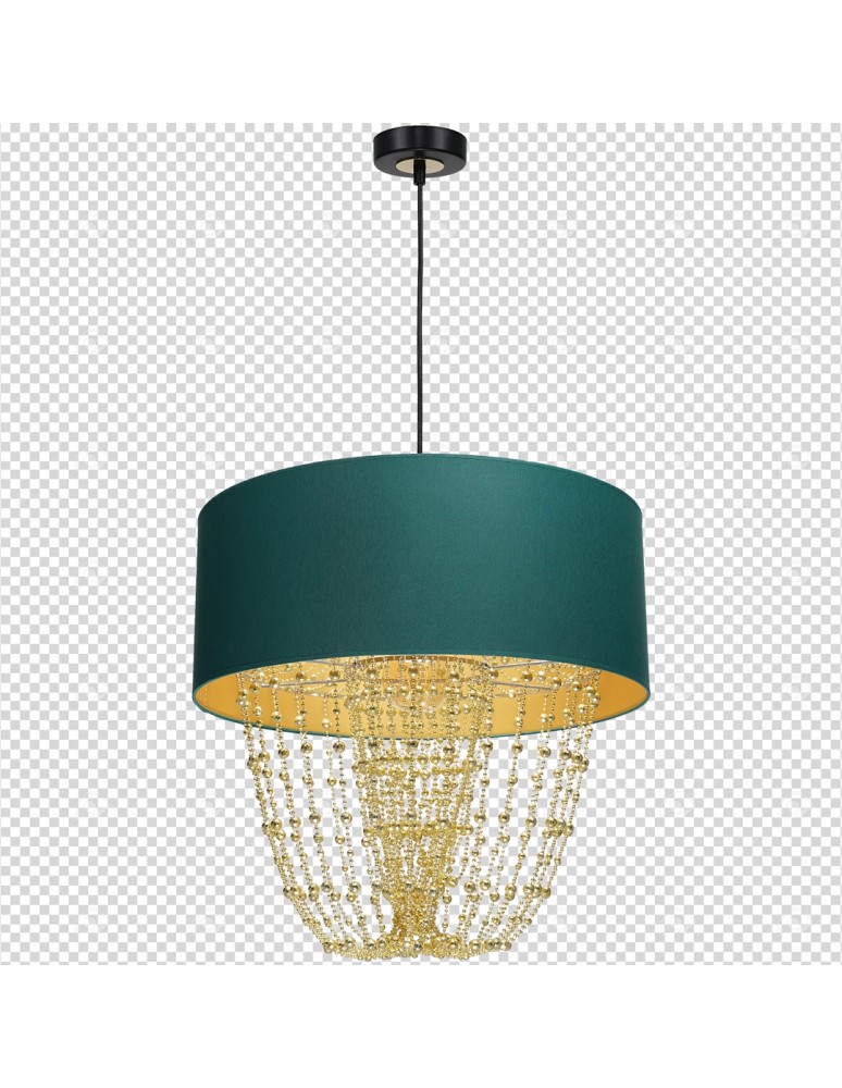 Glamour pendant lamps - Milagro ALMERIA GREEN/GOLD 1xE27 pendant lamp MLP6452 - product kolory-swiatla.pl 8