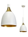 Milagro Lampa wisząca CLARK WHITE/GOLD 1xE27 MLP6219