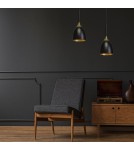 Pendant lamps - Milagro CLARK BLACK/GOLD 1xE27 pendant lamp MLP6221 - product 7