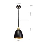 Pendant lamps - Milagro CLARK BLACK/GOLD 1xE27 pendant lamp MLP6221 - product 8