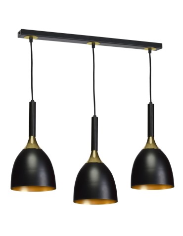 Milagro CLARK BLACK/GOLD pendant lamp 3xE27 MLP6222