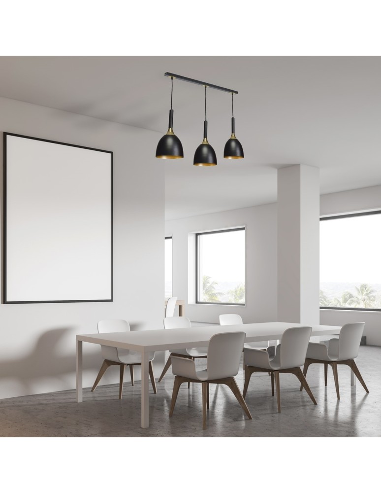 Milagro Lampa wisząca CLARK BLACK/GOLD 3xE27 MLP6222