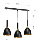 Pendant lamps - Milagro CLARK BLACK/GOLD pendant lamp 3xE27 MLP6222 - product 8