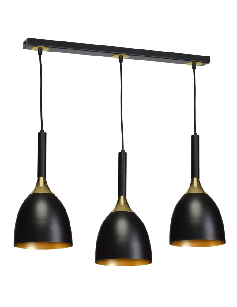 Milagro Lampa wisząca CLARK BLACK/GOLD 3xE27 MLP6222