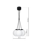 Pendant lamps - Milagro LIMA BLACK 3xE14 pendant lamp MLP6523 - product 7