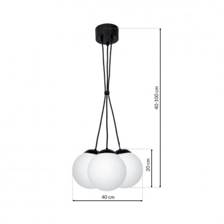 Milagro Lampa wisząca LIMA BLACK 3xE14 MLP6523