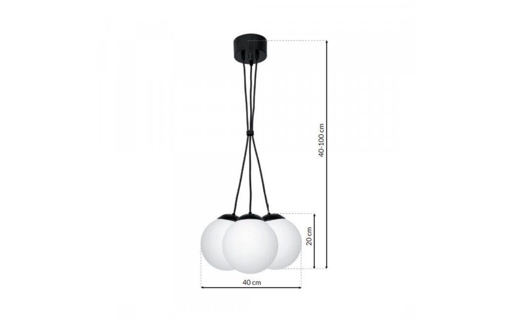 Milagro Lampa wisząca LIMA BLACK 3xE14 MLP6523
