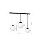 Milagro Lampa wisząca LIMA BLACK 3xE14 MLP6524