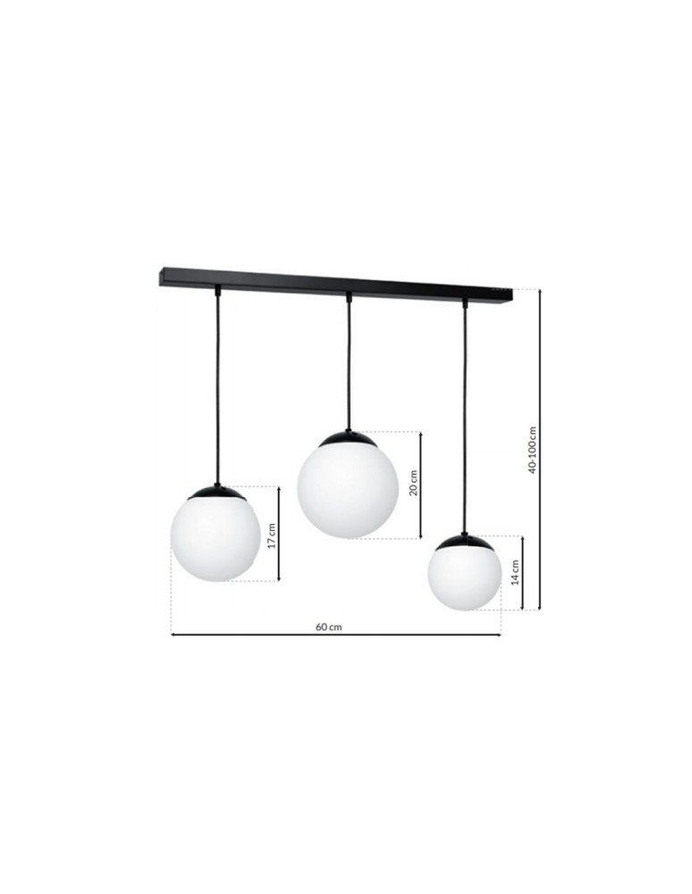 Milagro Lampa wisząca LIMA BLACK 3xE14 MLP6524