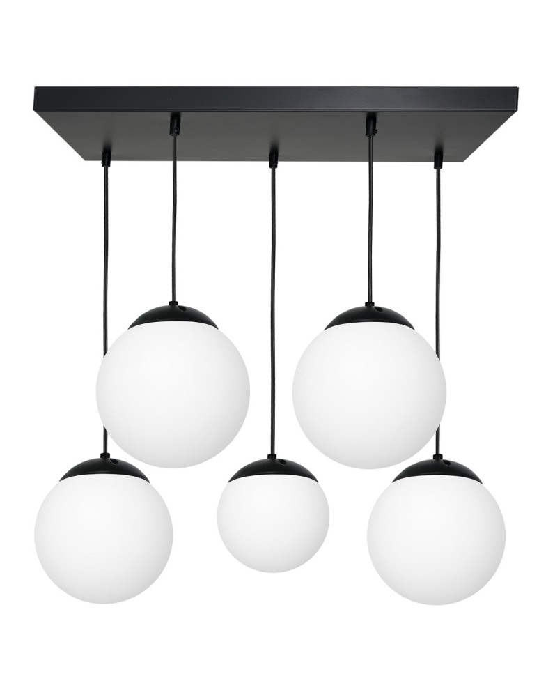 Pendant lamps - Milagro LIMA BLACK 5xE14 pendant lamp MLP6525 - product kolory-swiatla.pl 2
